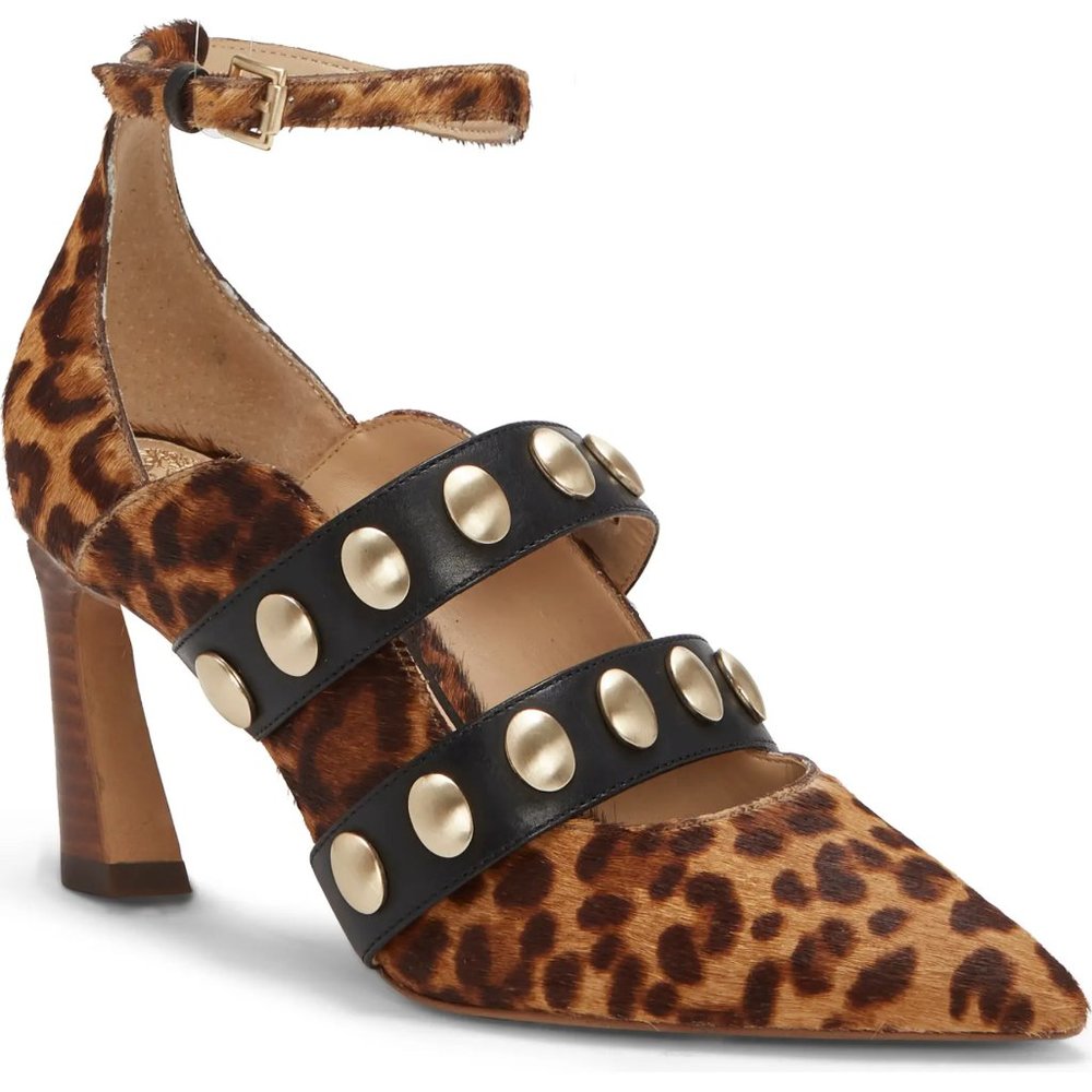 Vince Camuto Krellen Genuine Calf Hair Pointed Toe Pump (7M)